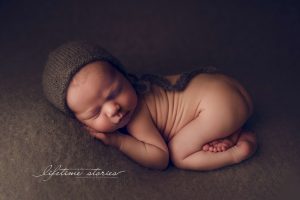 Lifetime Stories photography newborn photography on the dog bed