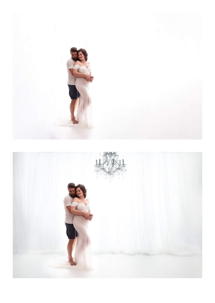 Backlight image of a pregnant mum with her husband by Victoria Burcusel Lifetime stories Photography 